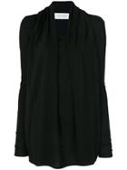 Gianluca Capannolo Knitted Top With Shawl Collar - Black
