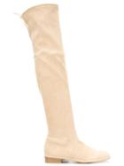 Stuart Weitzman Lowland Boots, Women's, Size: 36.5, Nude/neutrals, Suede/leather/rubber