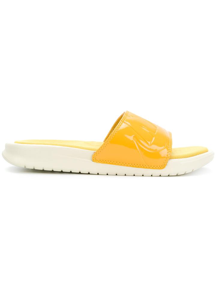 nike benassi yellow