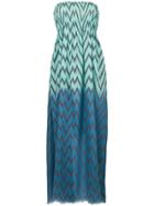 Tara Matthews Capo Zig-zag Maxi Beach Dress - Blue