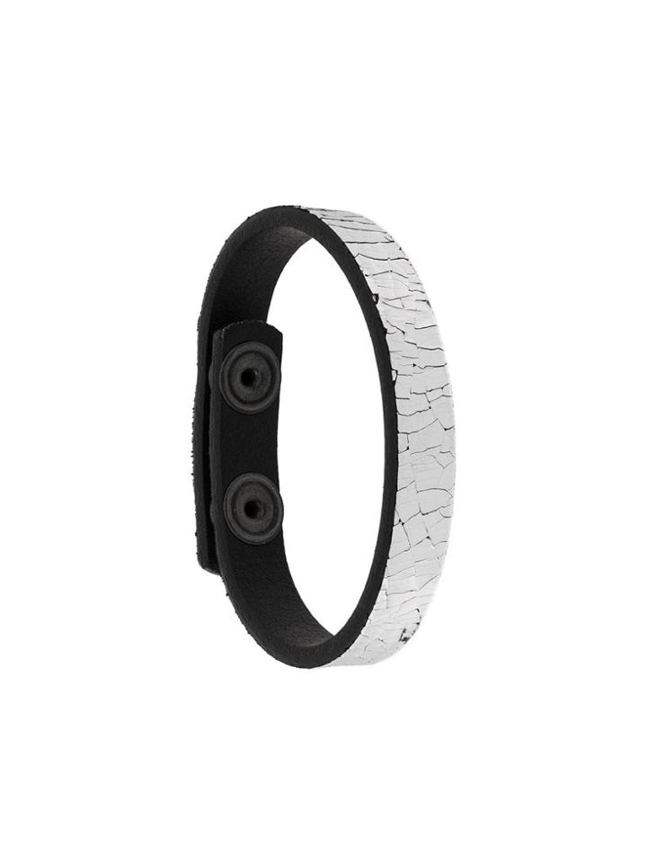 Diesel Crackle Effect Cuff Bracelet - Metallic
