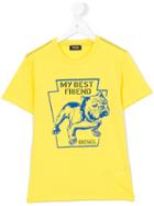 Diesel Kids - Bulldog T-shirt - Kids - Cotton - 8 Yrs, Yellow/orange