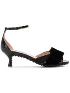 Tod's Sandals With A Bow Ribbon Detail - Black