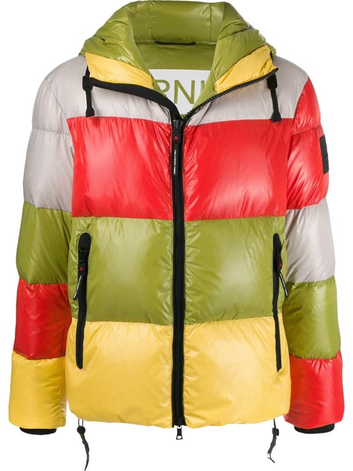 Peuterey Colour Block Padded Jacket - Green