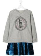 Kenzo Kids Metallic Hem Sweatdress - Grey