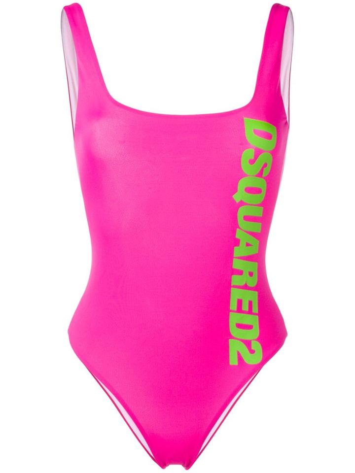 Dsquared2 Printed Logo One-piece - Pink