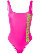 Dsquared2 Printed Logo One-piece - Pink