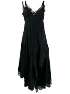 Monse Lace Embroidered Flared Dress - Black