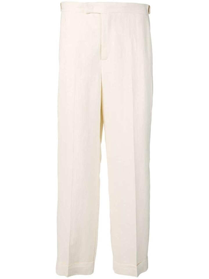 Twin-set Straight Cropped Trousers - Neutrals
