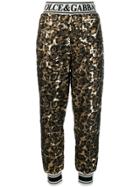 Dolce & Gabbana Sequined Track Trousers - Black