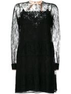 No21 Lace Overlay Dress - Black
