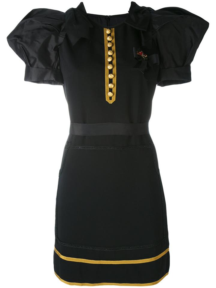 Dsquared2 - Heraldic Mini Dress - Women - Silk/polyester/viscose - 40, Black, Silk/polyester/viscose