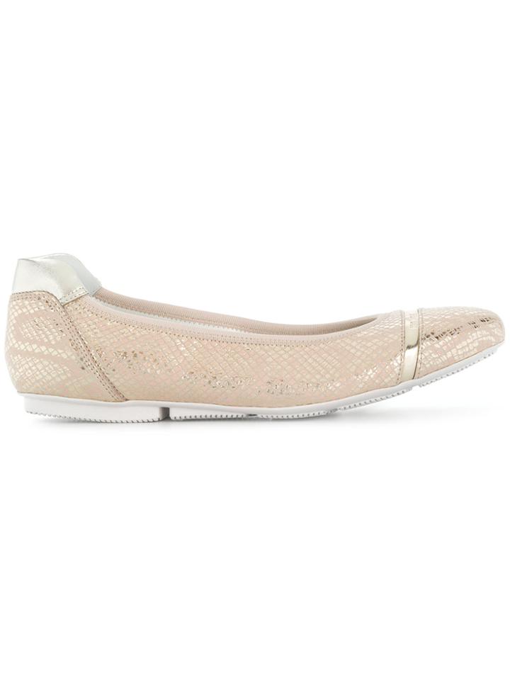 Hogan 'wrap' Ballerina Shoes - Metallic
