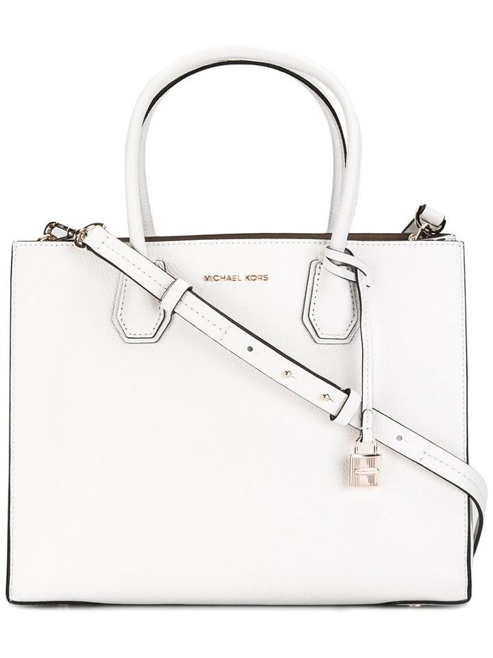 Michael Michael Kors Mercer Tote, Women's, White, Leather
