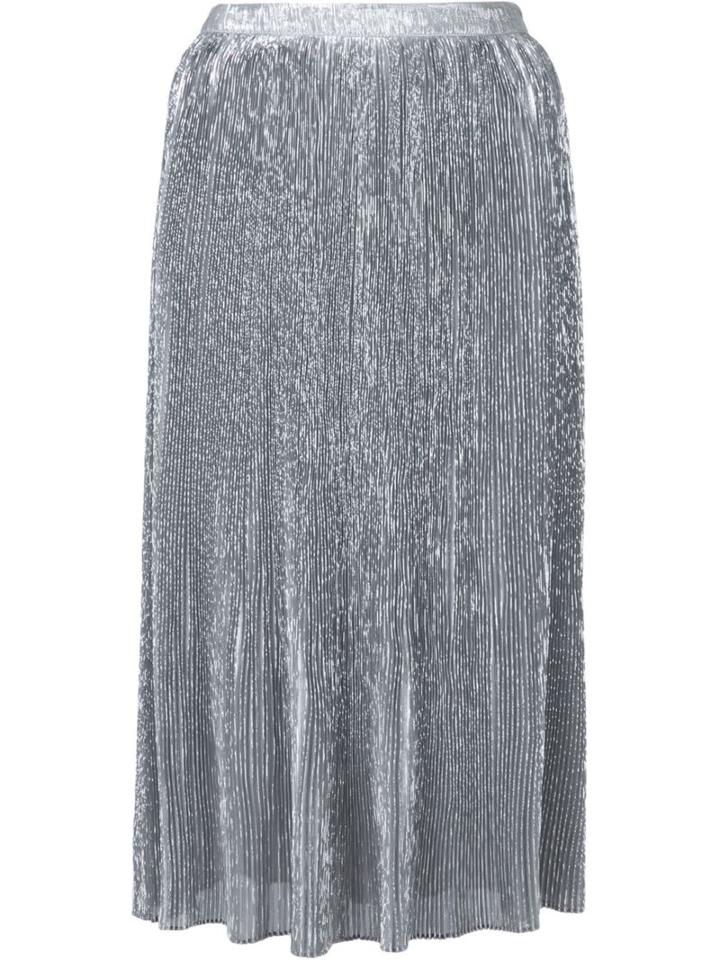 Adam Lippes Metallic Micro Pleated Skirt