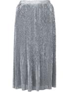 Adam Lippes Metallic Micro Pleated Skirt
