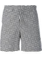 Orlebar Brown Printed Swim Shorts, Men's, Size: 38, Black, Polyester