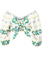 All Things Mochi Cropped Knot Top - White