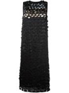 Paskal Laser Cut-out Midi Dress, Women's, Size: Medium, Black, Polyester