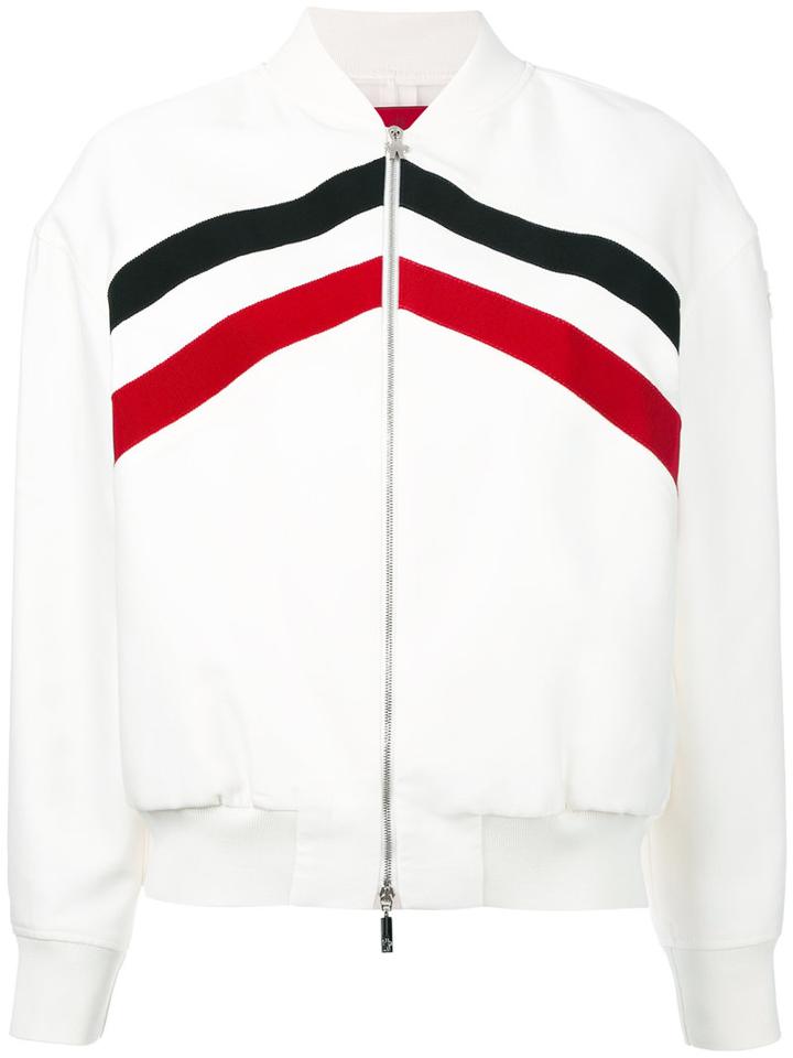 Moncler Gamme Rouge - Bayouda Bomber Jacket - Women - Silk/cotton/nylon - 00, White, Silk/cotton/nylon