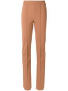 Gloria Coelho - Straight Trousers - Women - Elastodiene/polyamide - P, Nude/neutrals, Elastodiene/polyamide