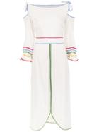 Framed Rainbow Midi Dress - Nude & Neutrals