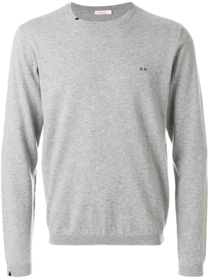 Sun 68 Round-neck Sweater - Grey