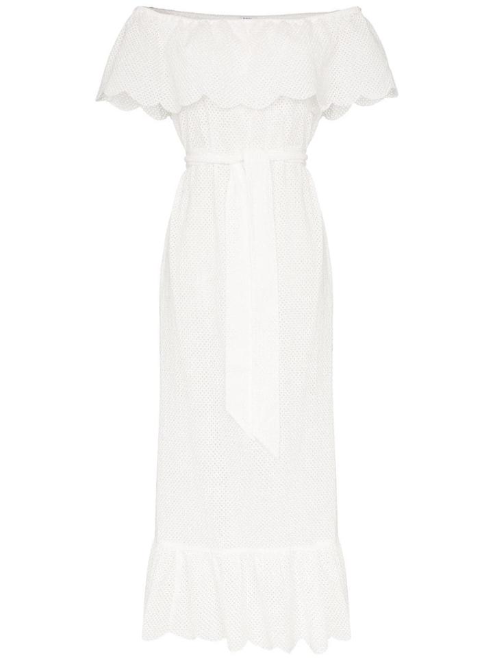 Marysia Victoria Off-the-shoulder Cotton Dress - White