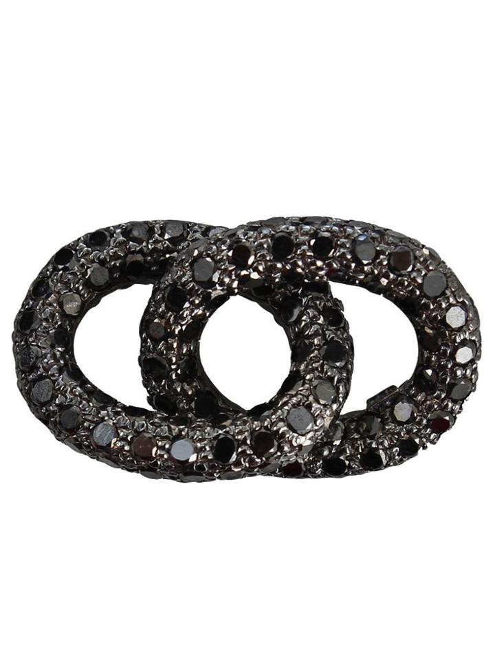 Carolina Bucci Black Diamond Double Links - Metallic