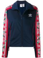 Adidas Rose Print Zip Jacket - Blue