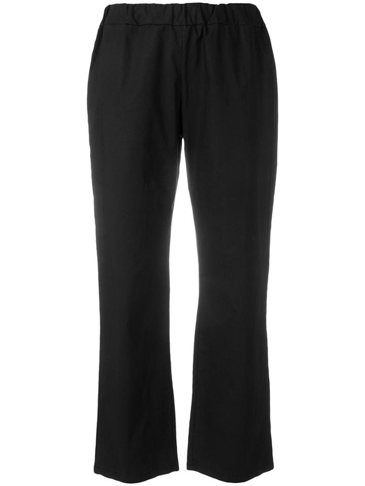 Labo Art Elasticated Waist Cropped Trousers - Black