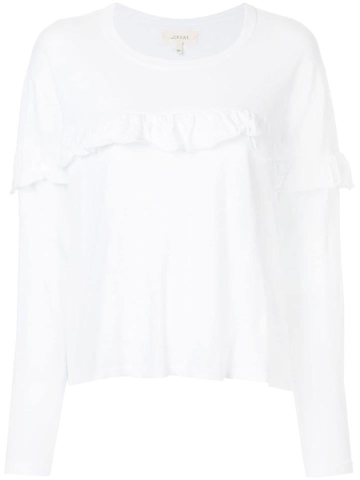 The Great Ruffle Yoke Top - White