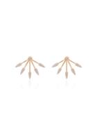 Pamela Love Gold Diamond Five Spike Earrings - Metallic