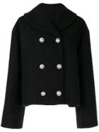 Balmain Balmain Sf08088w039 0pa Noir Virgin Wool/polyamide/cupro -