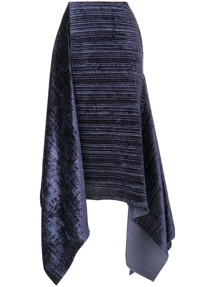 Aviù Asymmetric Hem Skirt - Blue