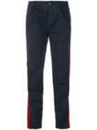 History Repeats - Side Panel Trousers - Women - Cotton/spandex/elastane - 42, Women's, Blue, Cotton/spandex/elastane