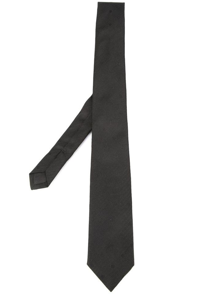 Saint Laurent Polka Dot Woven Tie