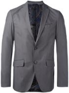 Etro Classic Blazer, Men's, Size: 50, Grey, Cotton/spandex/elastane/silk/cupro