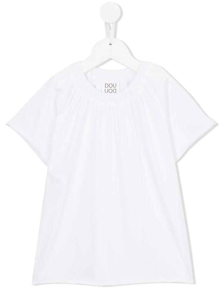 Douuod Kids Ruched T-shirt, Girl's, Size: 8 Yrs, White