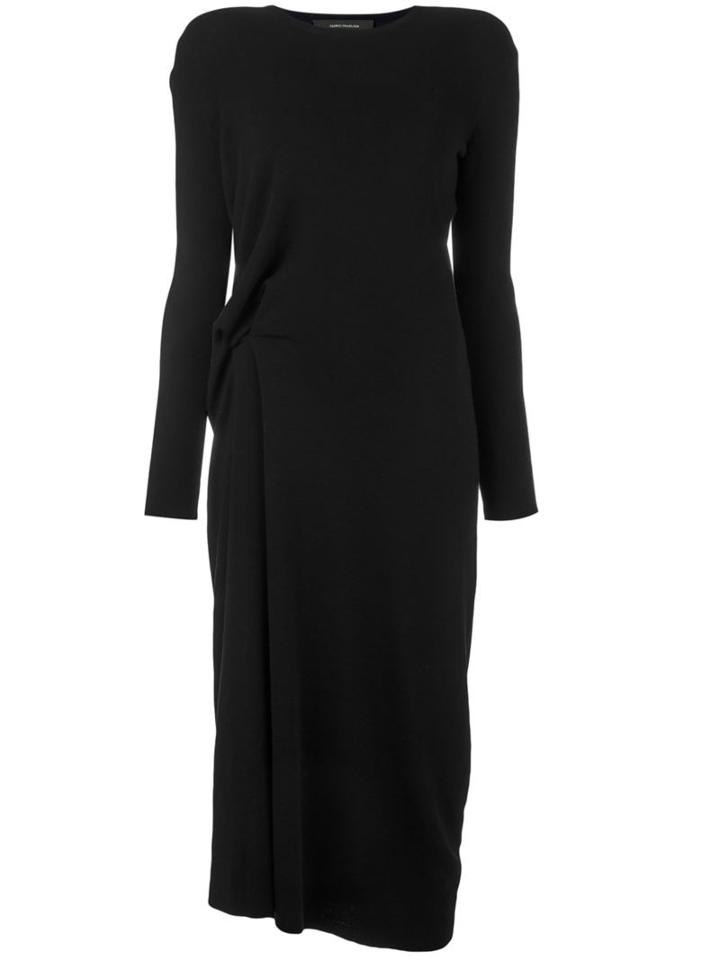 Cédric Charlier Gathered Detail Midi Dress