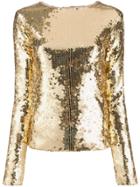 Andamane Sequinned Slim-fit Top - Gold