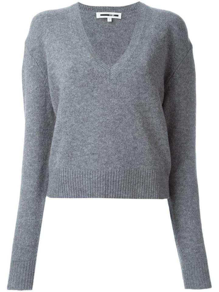 Mcq Alexander Mcqueen V-neck Jumper, Women's, Size: Medium, Grey, Cashmere/virgin Wool