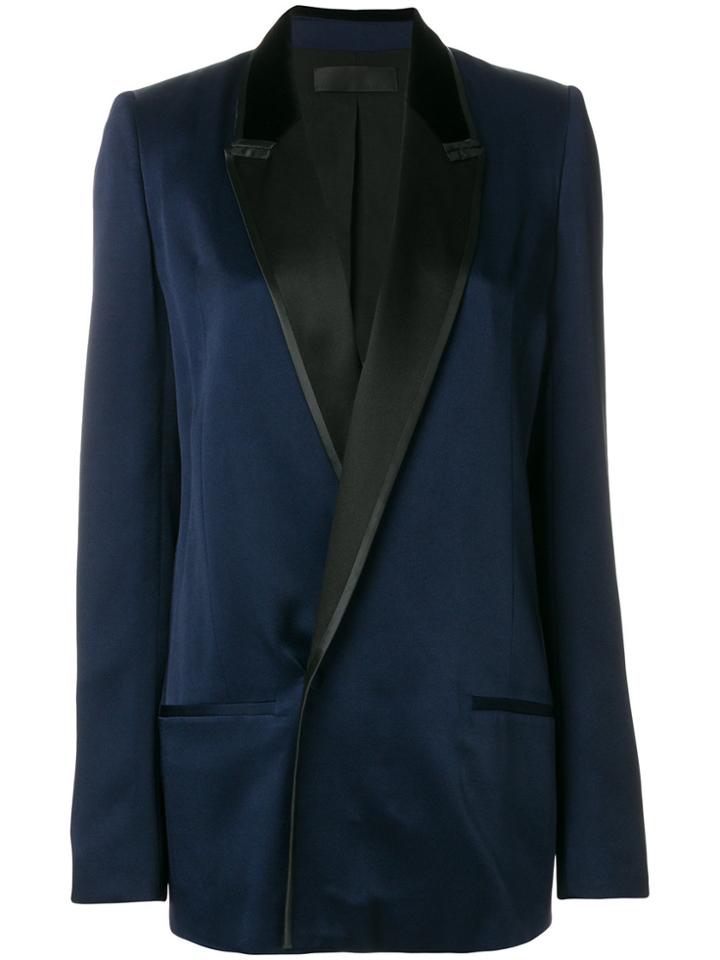 Haider Ackermann Long Double Breasted Blazer - Blue