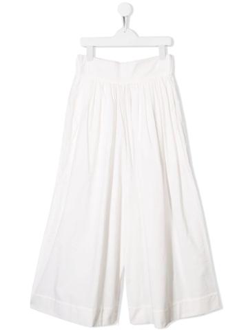 Little Creative Factory Kids Teen Cropped Culotte Trousers - White