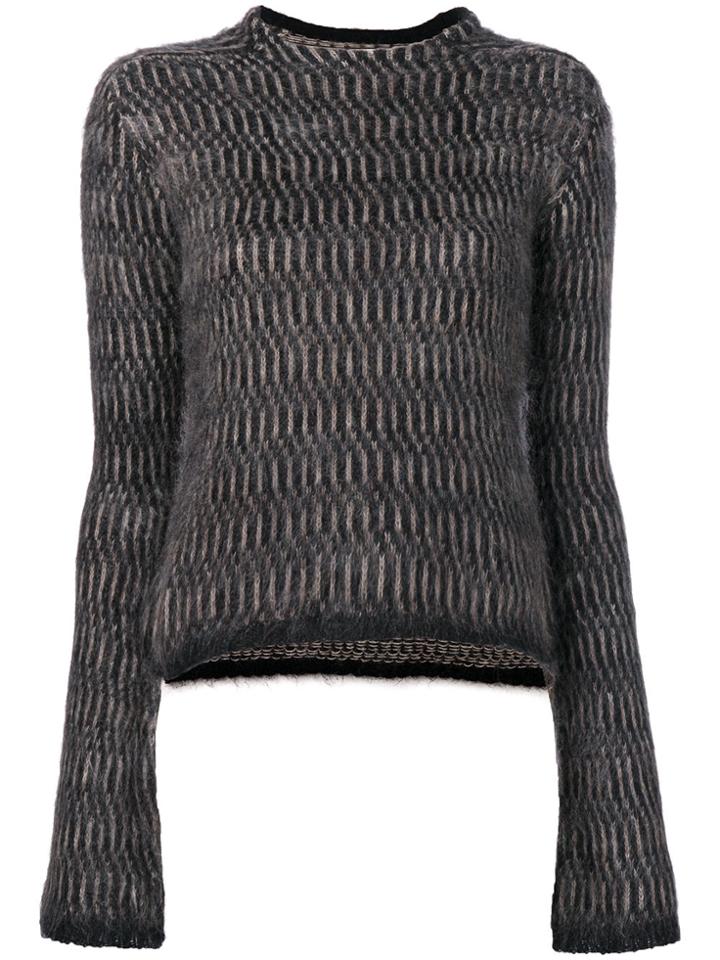 Rick Owens Round Neck Sweater - Black