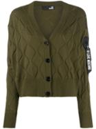 Love Moschino Wave-embellished Cardigan - Green