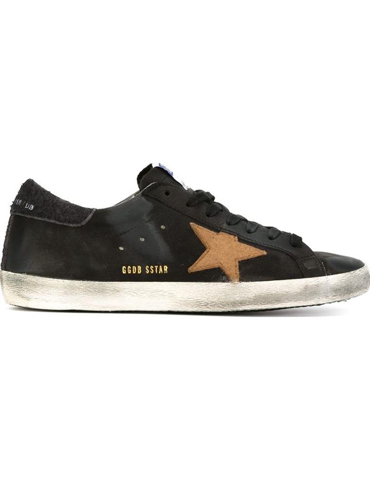 Golden Goose Deluxe Brand Super Star Sneakers, Men's, Size: 41, Black, Leather/rubber