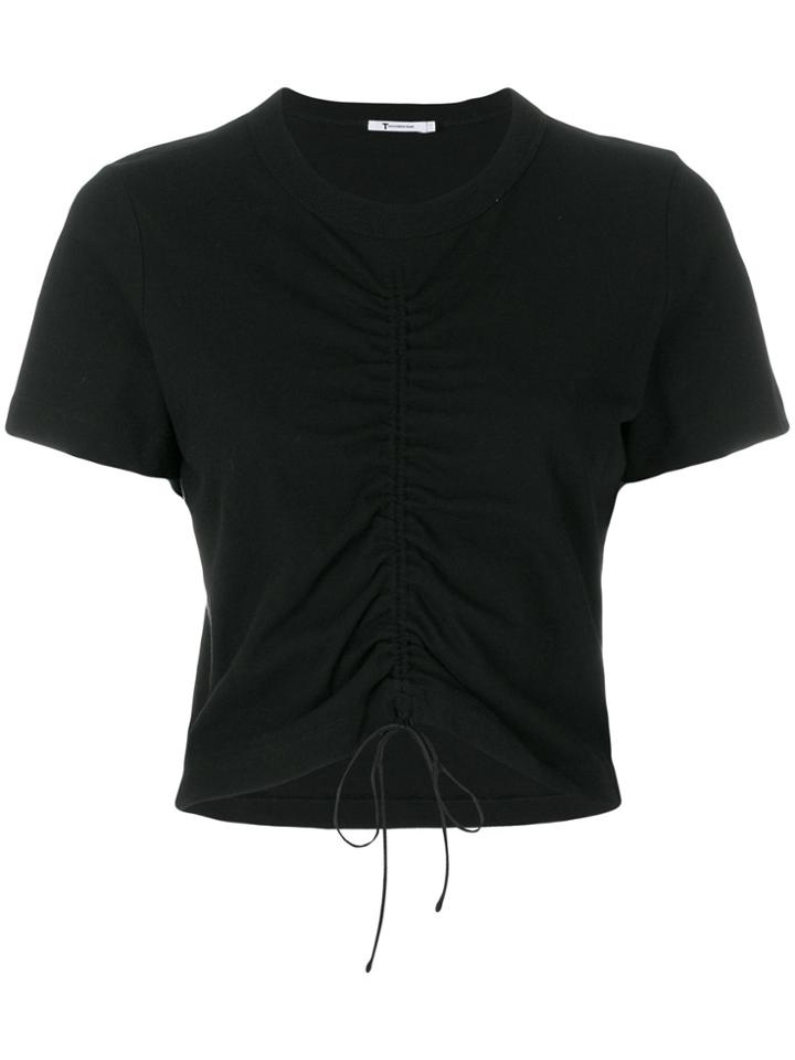 T By Alexander Wang Ruched Front T-shirt - Black