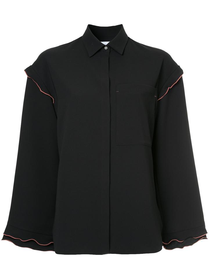 Le Ciel Bleu Flared Sleeves Shirt - Black