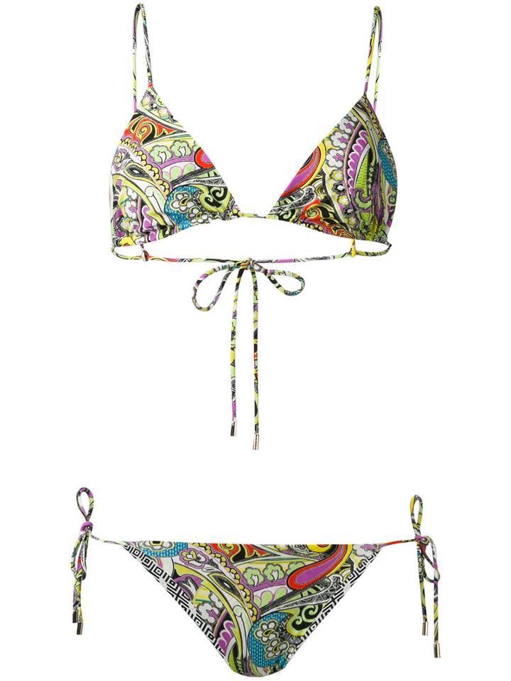 Etro - Paisley Bikini - Women - Nylon/spandex/elastane - 44, Black, Nylon/spandex/elastane